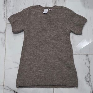 Zara Brown Crewneck Knit Dress